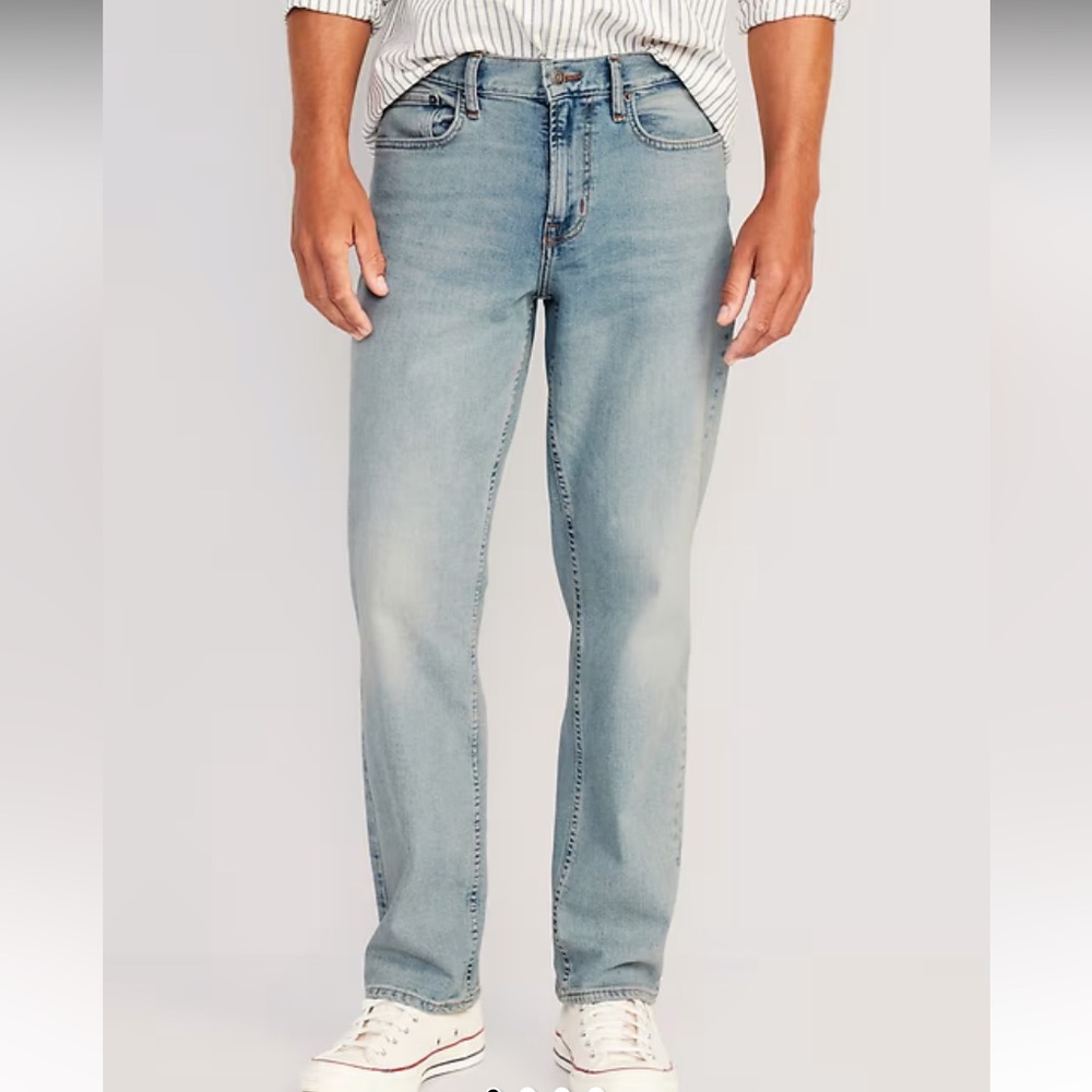 Old Navy Loose Built In Flex Light Wash Mens Jeans Size 32x32